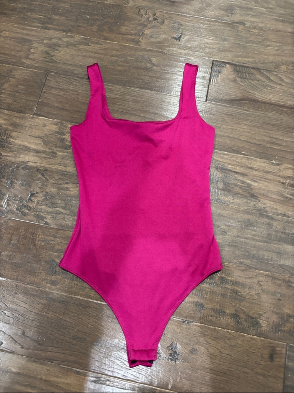 Live In The Moment Bright Fuchsia Scoop Neck Bodysuit